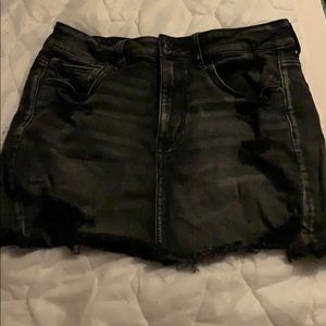Black jean skirt